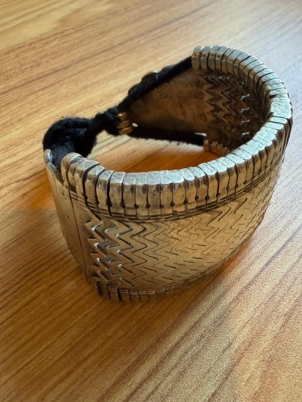 Vintage Silver Bazuband Bracelet | Tribal Adjustable Cuff | Handcrafted Ethnic J